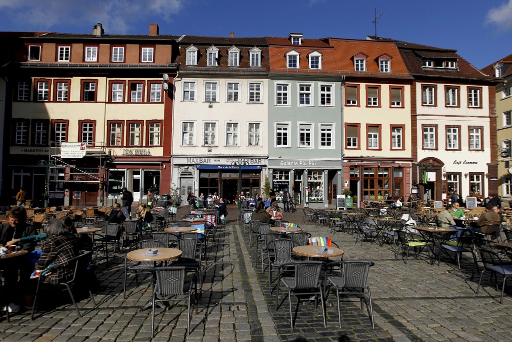 An outdoor plaza in Heidelberg, Germany. Home to the oldest university in Germany, Heidelberg was hit hard during 17th-century wars and rebuilt in the 18th century . (ELIZABETH FLORES/STAR TRIBUNE) ELIZABETH FLORES ¥ eflores@startribune.com