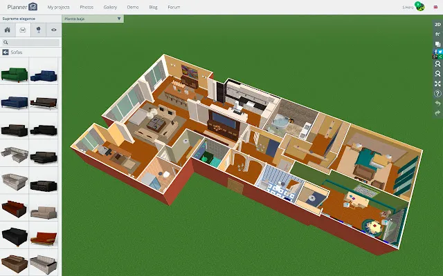 1. Planner 5D - App tự thiết kế nội thất cho thiết bị Android và IOS