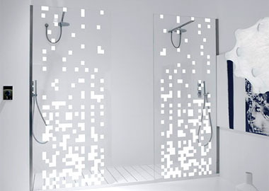 Trang trí kính cabin tắm đứng