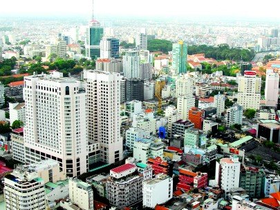 Những cao ốc văn phòng cho thuê tại khu trung tâm quận 1, TpHCM. Ảnh: Lê Toàn.