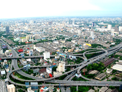 Đường trên cao ở BawngKoc, Thái Lan. Ảnh: Dulichthailan.