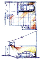 chỗ để xe cho nhà phố