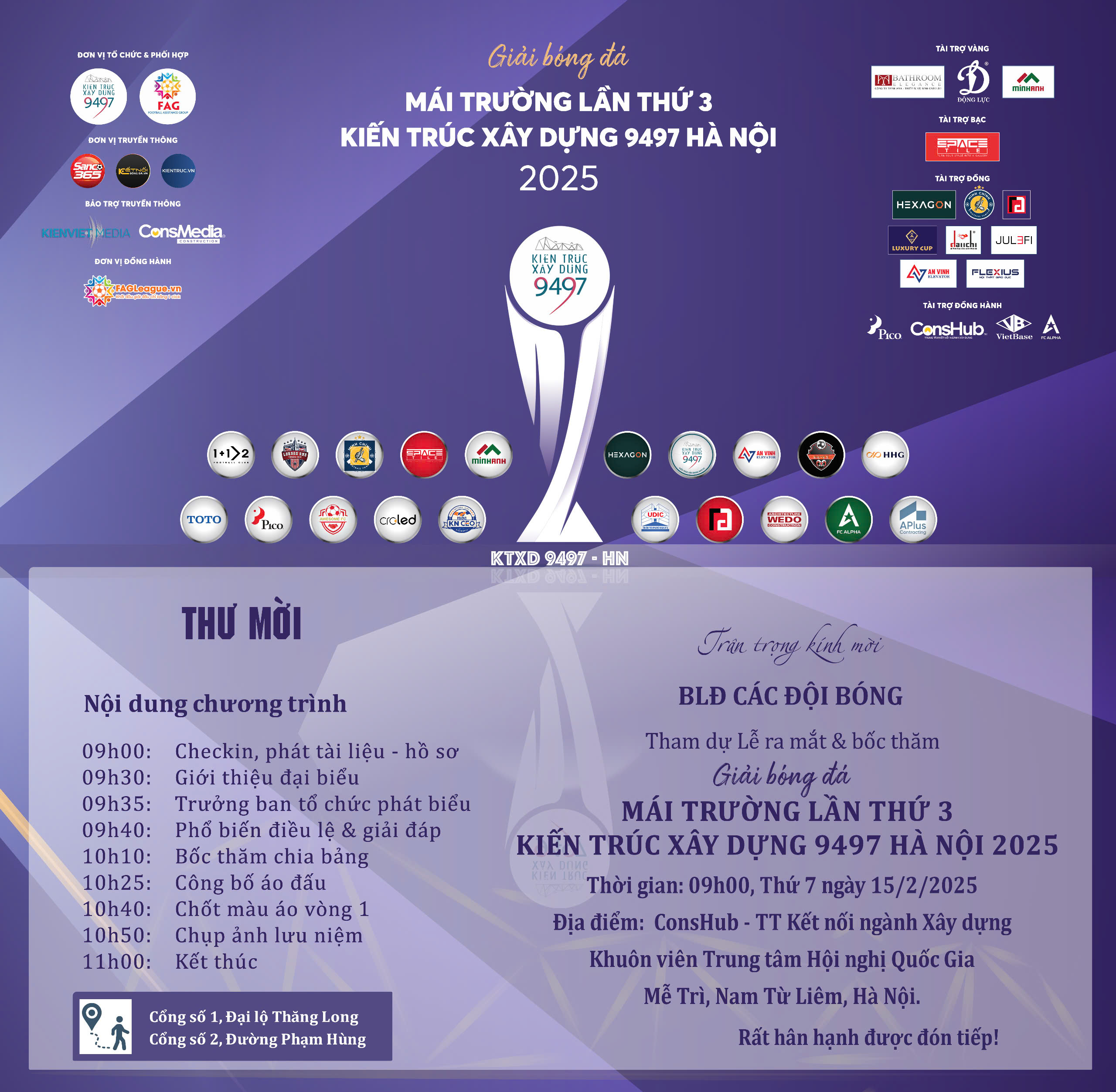 Cúp mái trường KTXD 9497 HN 2025