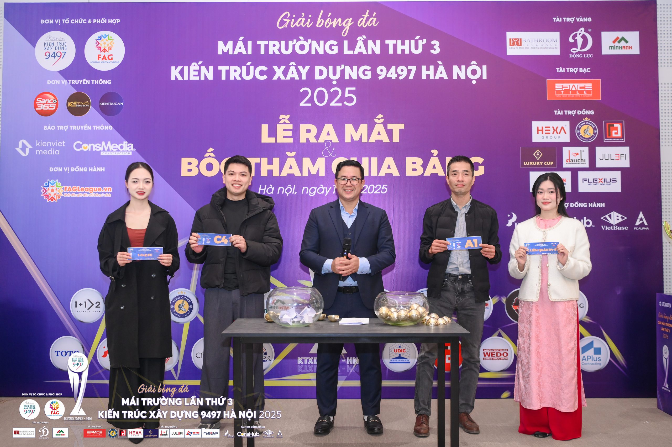 Lễ ra mắt và bốc thăm Cúp mái trường KTXD 9497 HN 2025