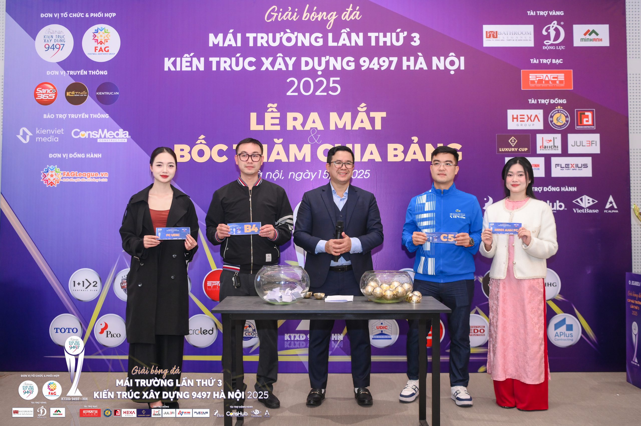 Lễ ra mắt và bốc thăm Cúp mái trường KTXD 9497 HN 2025