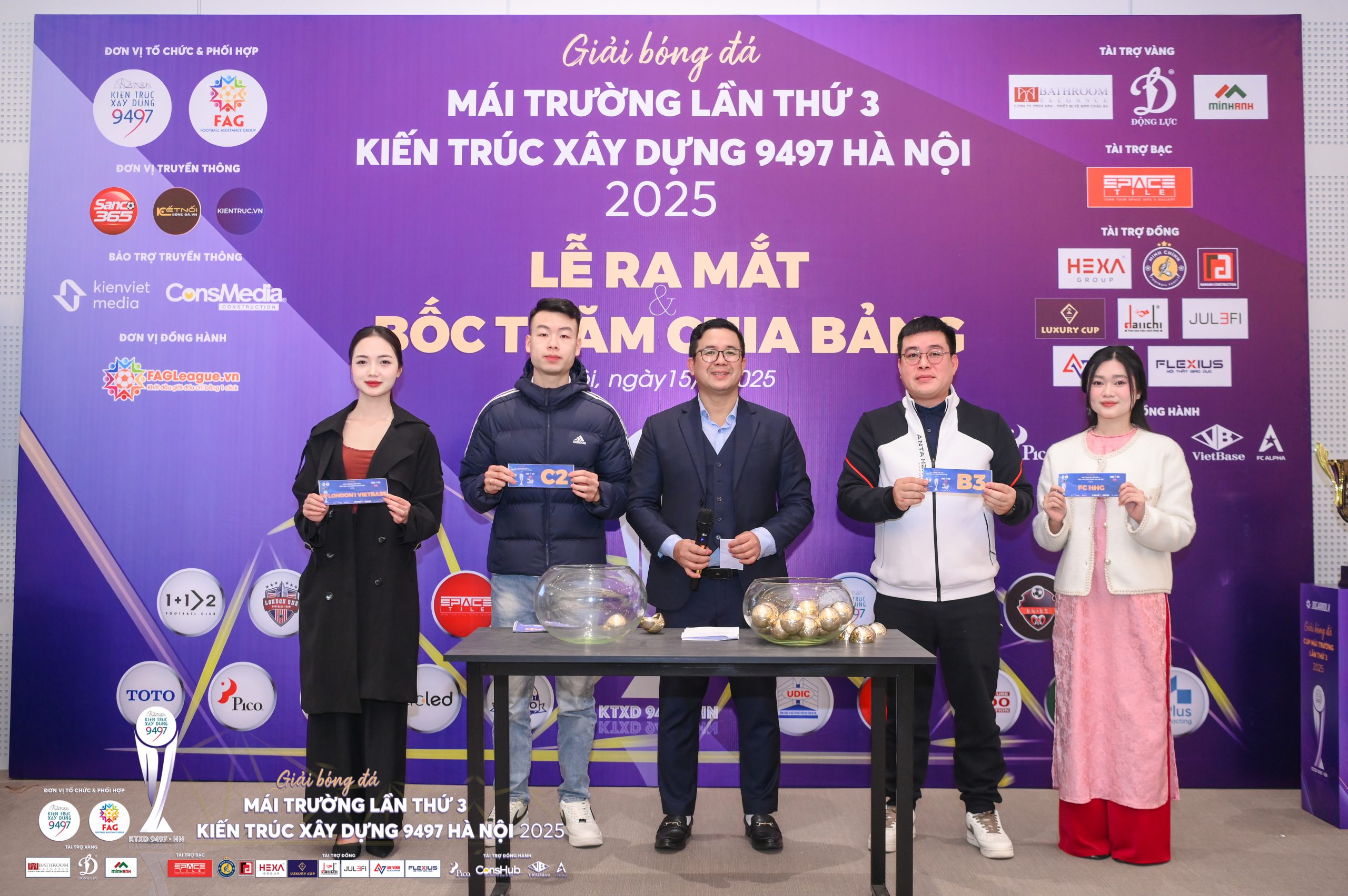 Lễ ra mắt và bốc thăm Cúp mái trường KTXD 9497 HN 2025