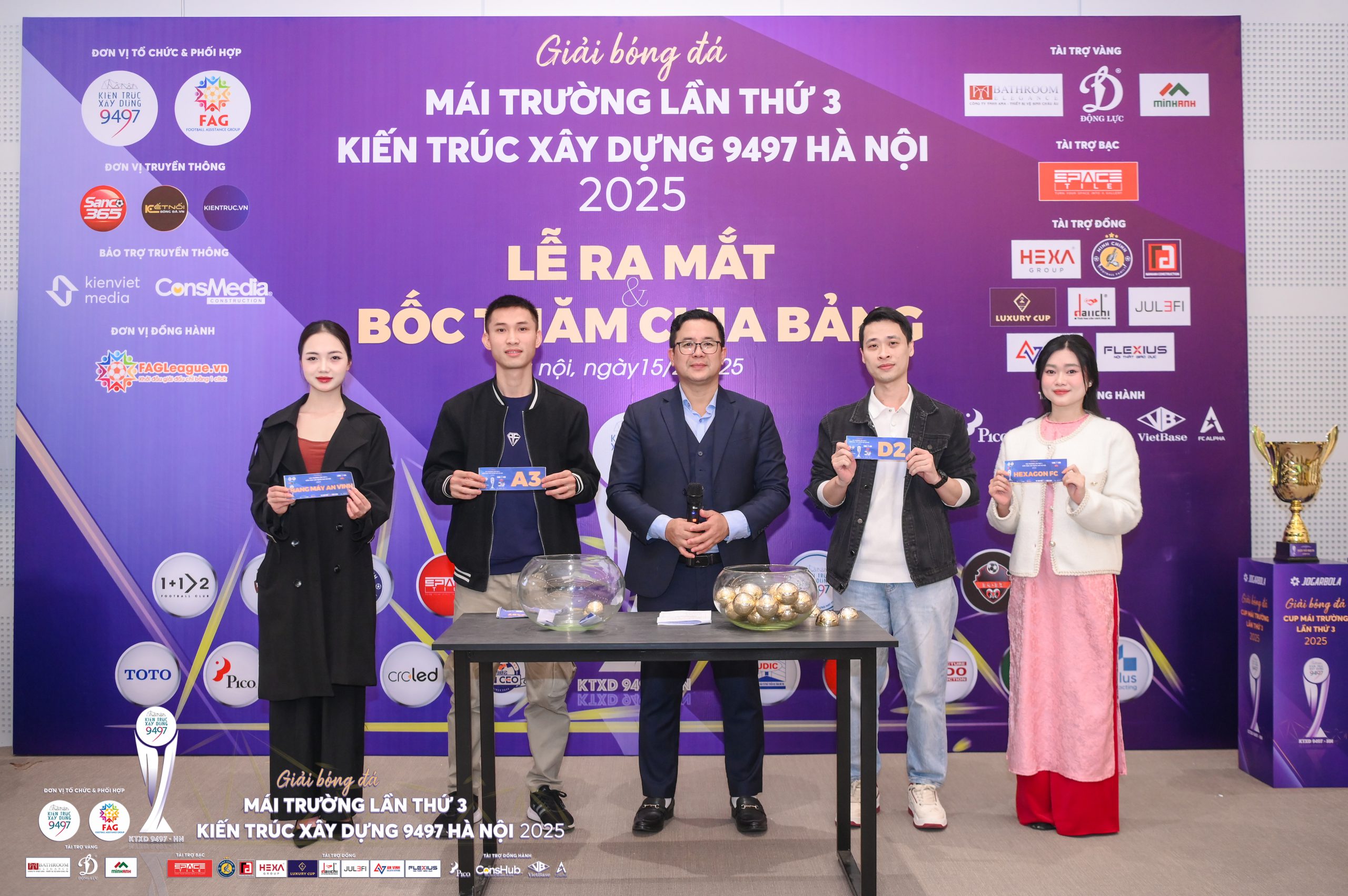 Lễ ra mắt và bốc thăm Cúp mái trường KTXD 9497 HN 2025