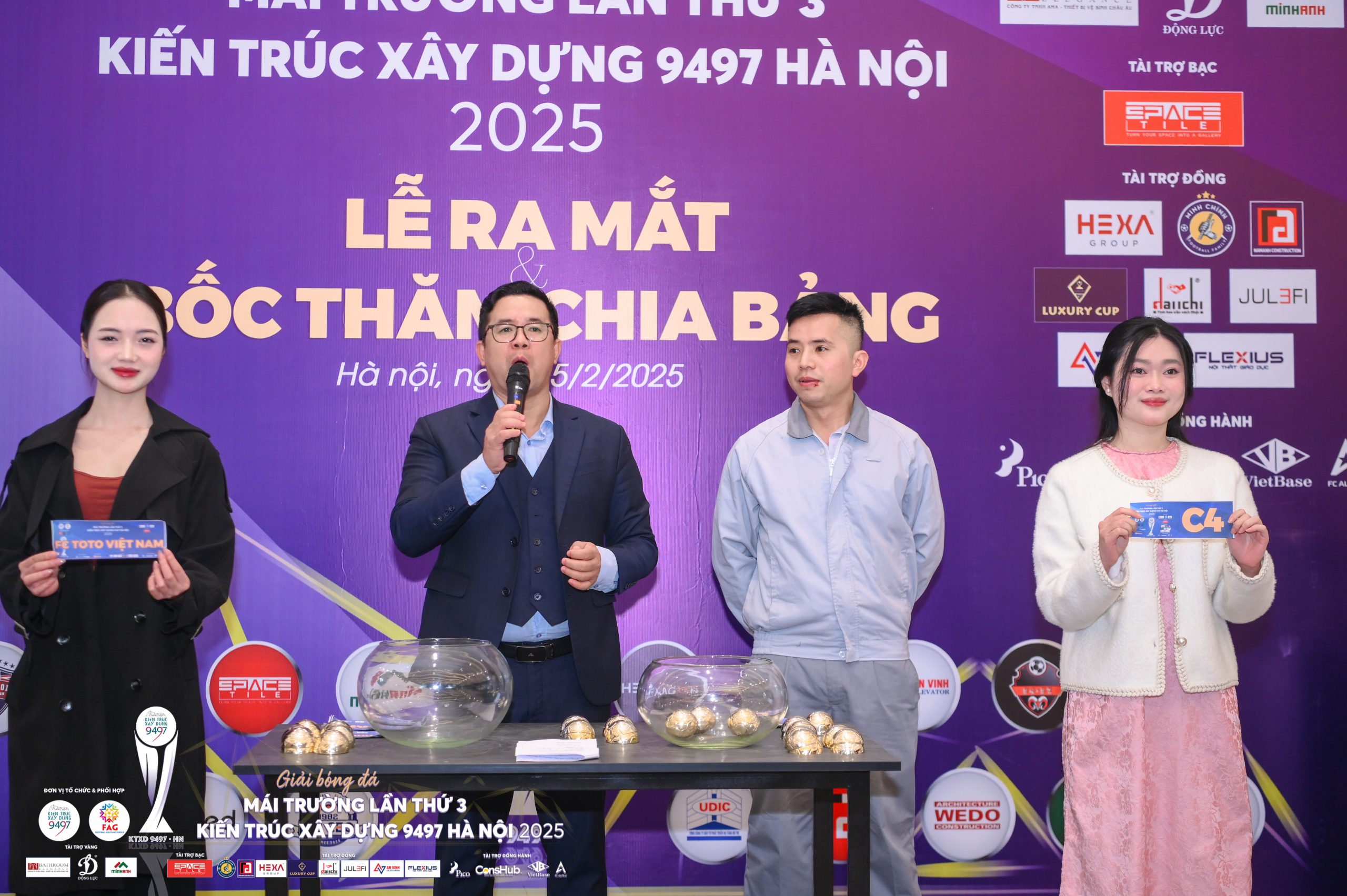 Lễ ra mắt và bốc thăm Cúp mái trường KTXD 9497 HN 2025