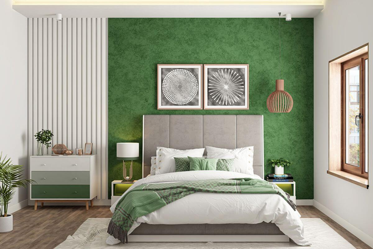 cách phối màu đậm nhạt phòng ngủ