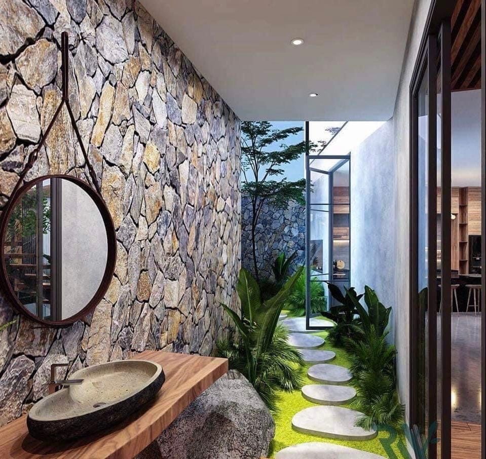 đá ốp tường phòng tắm