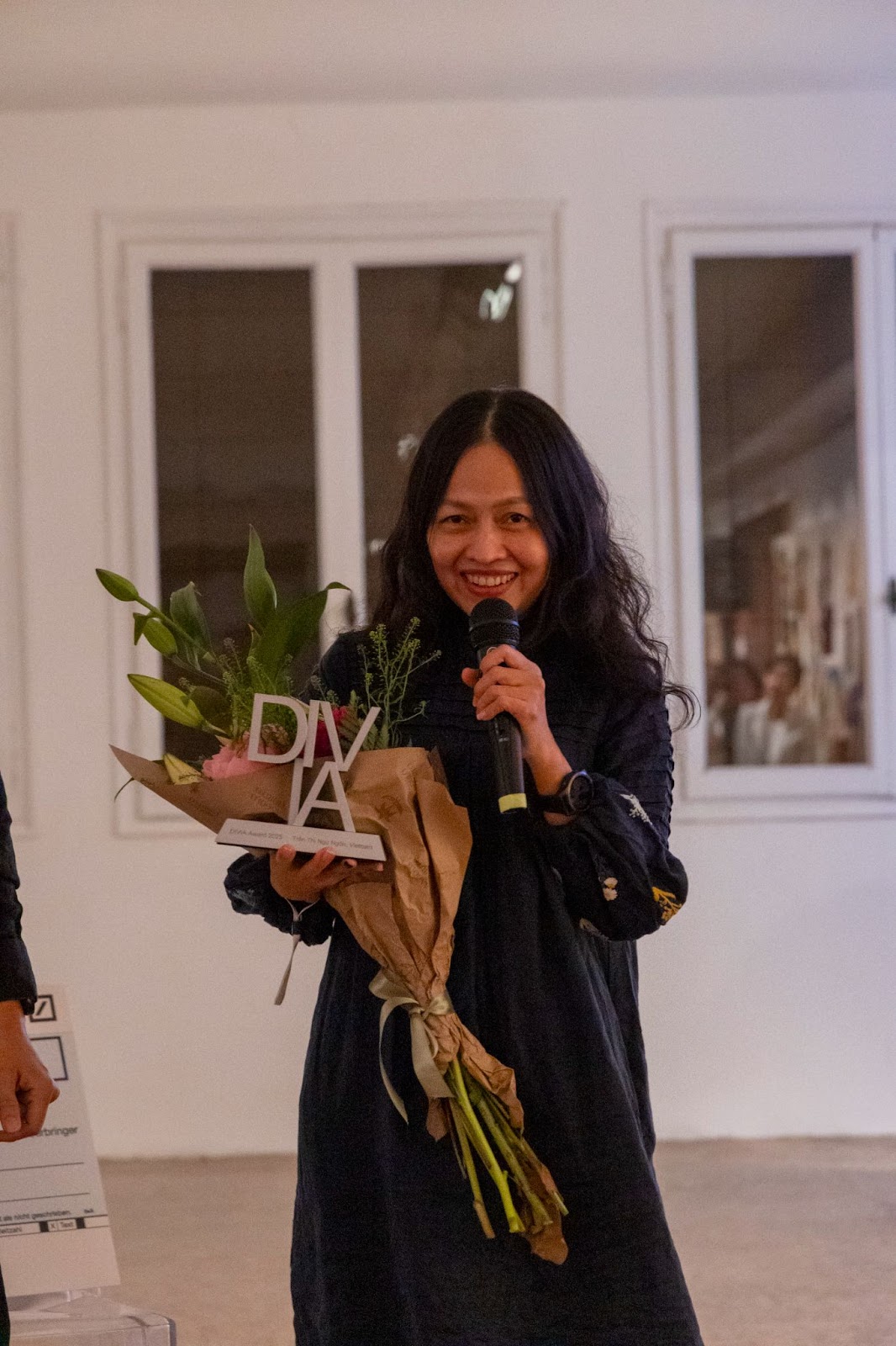KTS Trần Thị Ngụ Ngôn phát biểu tại giải thưởng quốc tế DIVIA Award 2025