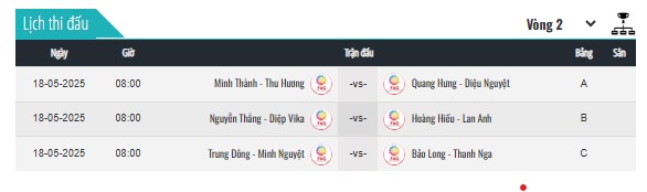 bốc thăm Pickleball KTXD 9497