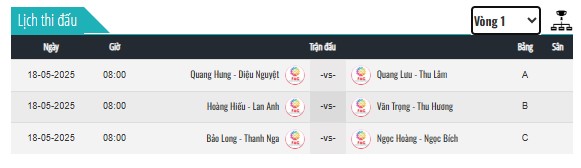 bốc thăm Pickleball KTXD 9497
