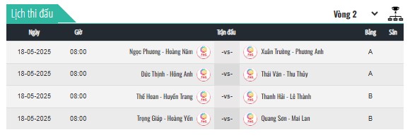 bốc thăm Pickleball KTXD 9497