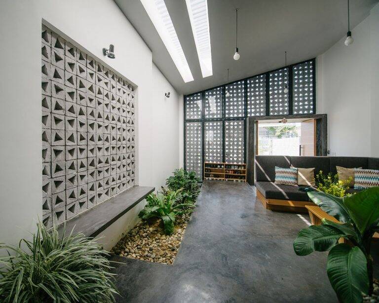 làm giếng trời cho nhà ống đẹp