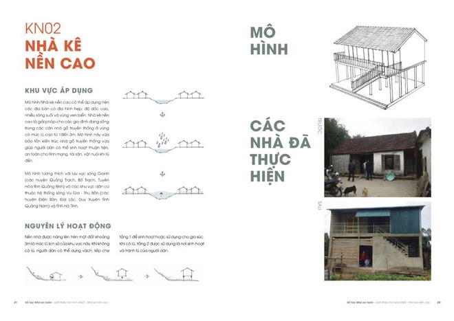 mô hình nhà chống lũ kê nền cao