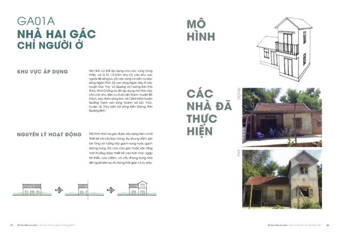 mô hình nhà chống lũ hai gác