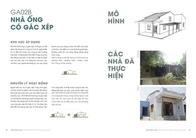 mô hình nhà chống lũ có gác xép