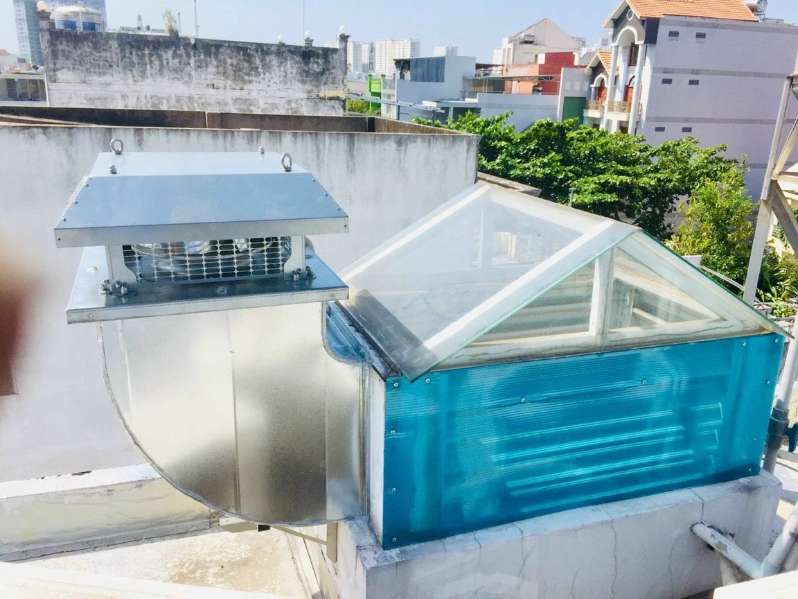 cách làm thông gió giếng trời dựa trên màu sắc