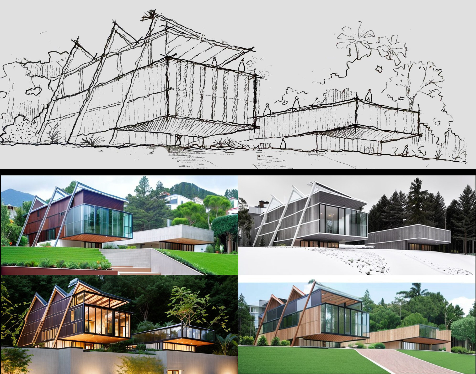 Render kiến trúc bằng AI