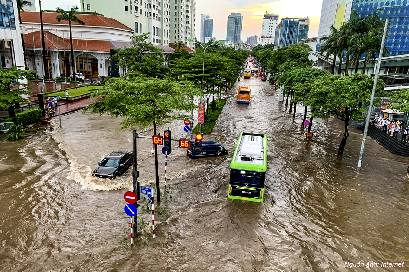 nguyên nhân gây ra ngập lụt đô thị