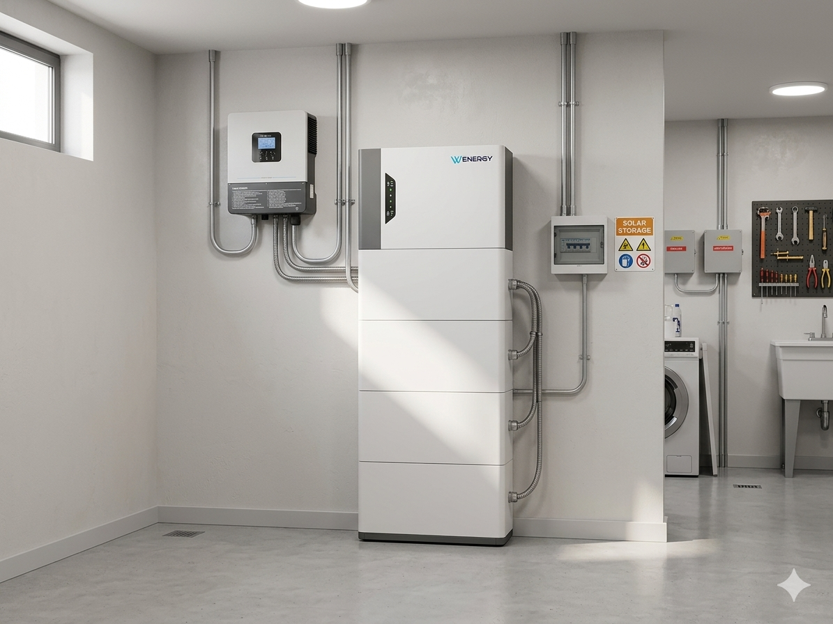 cài đặt pin lưu trữ điện mặt trời