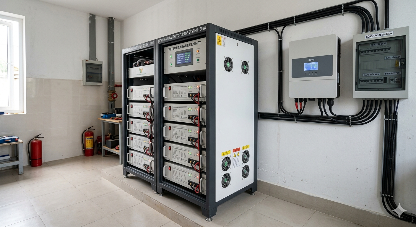 pin lưu trữ lithium 50kw