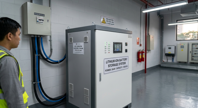 pin lưu trữ lithium 50kw