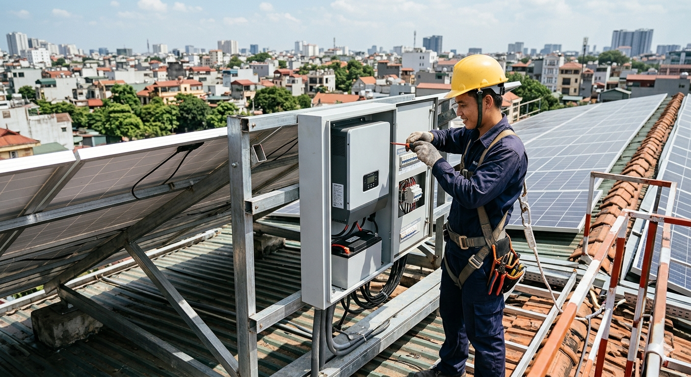 bộ hỗ trợ điện bình năng lượng mặt trời