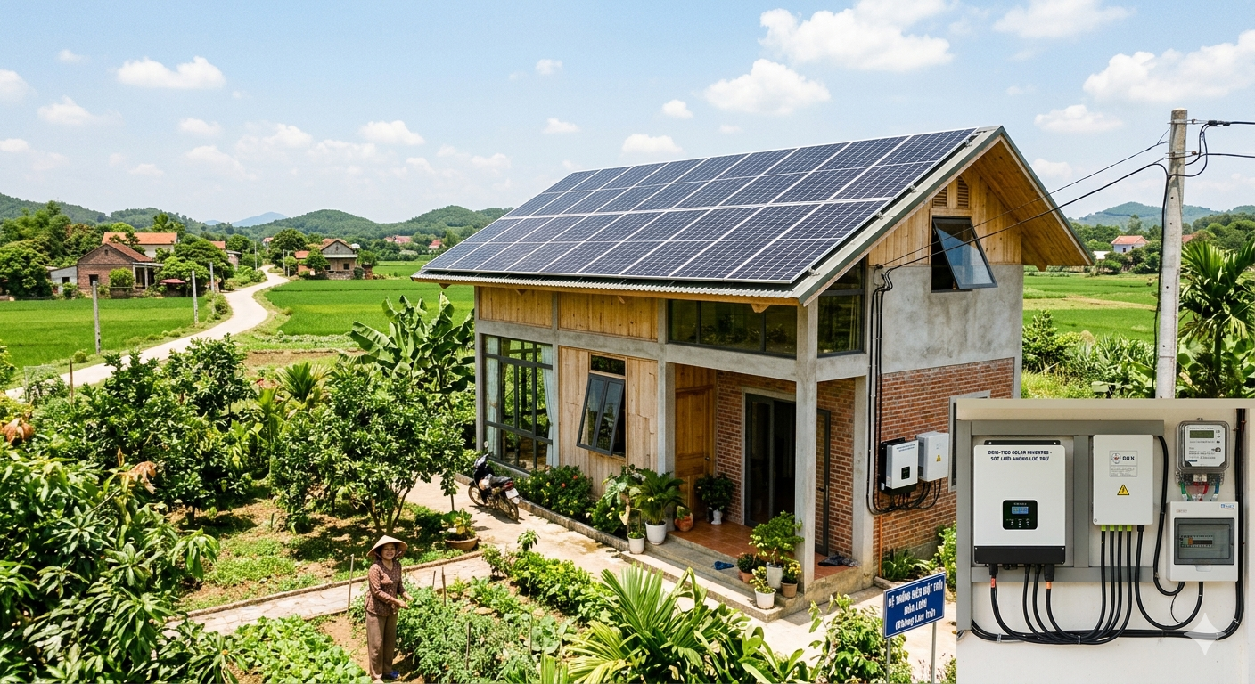 hệ thống điện mặt trời có lưu trữ