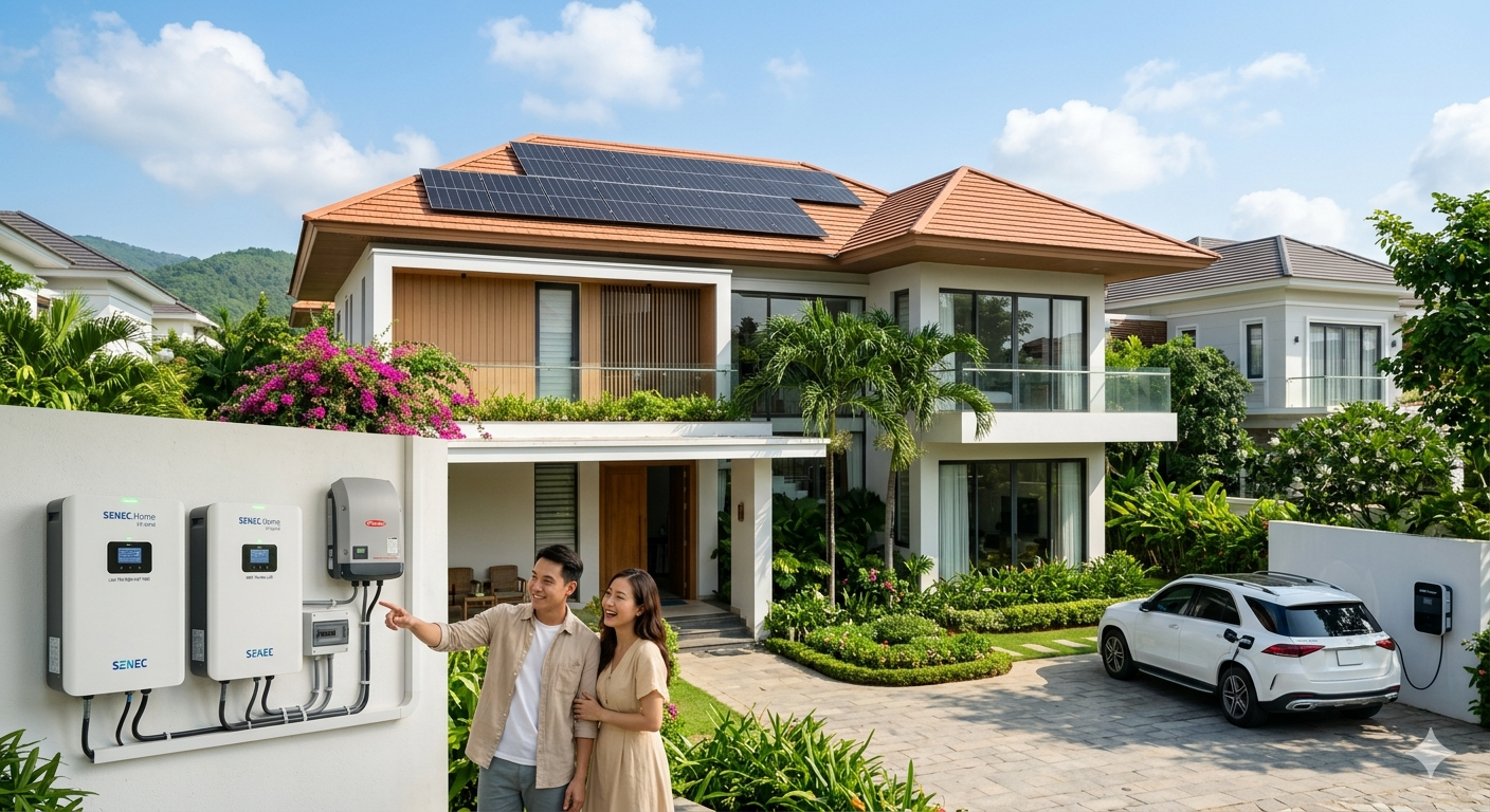 lưu trữ điện mặt trời cho biệt thự