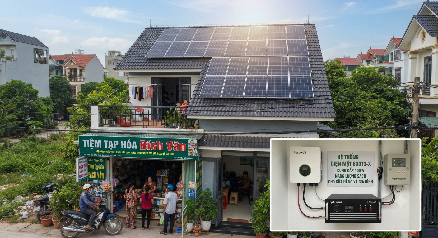 lắp pin năng lượng mặt trời cho gia đình