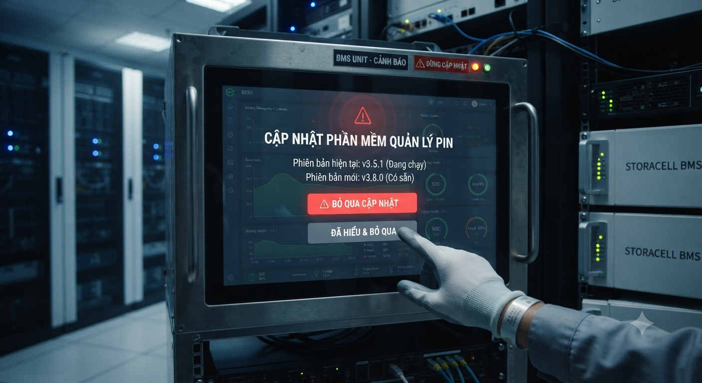 sai lầm khi lắp pin lưu trữ
