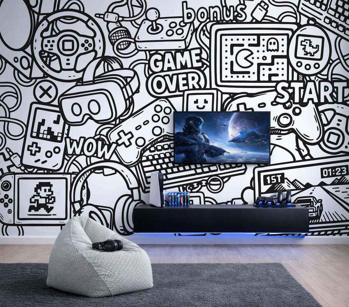 giấy dán tường gaming
