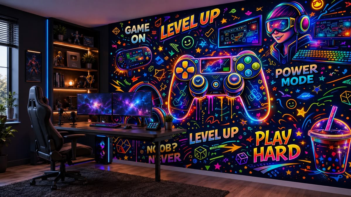 giấy dán tường gaming